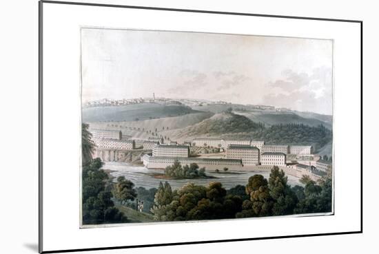 New Lanark Mills, Scotland, C1815-null-Mounted Giclee Print