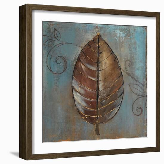 New Leaf V (Blue)-Patricia Pinto-Framed Premium Giclee Print