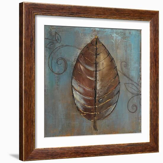 New Leaf V (Blue)-Patricia Pinto-Framed Premium Giclee Print