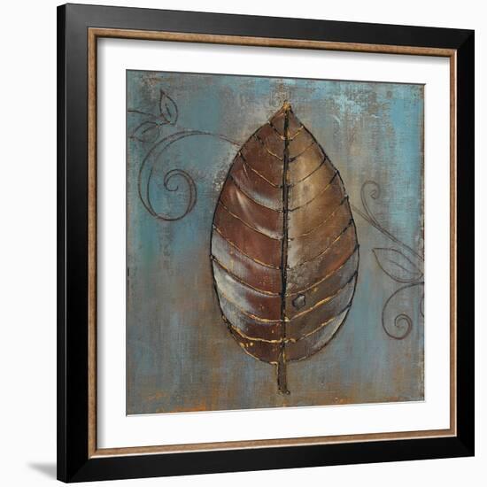 New Leaf V (Blue)-Patricia Pinto-Framed Premium Giclee Print