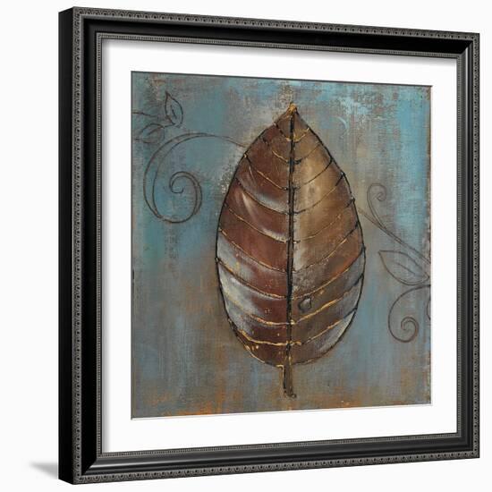 New Leaf V (Blue)-Patricia Pinto-Framed Premium Giclee Print