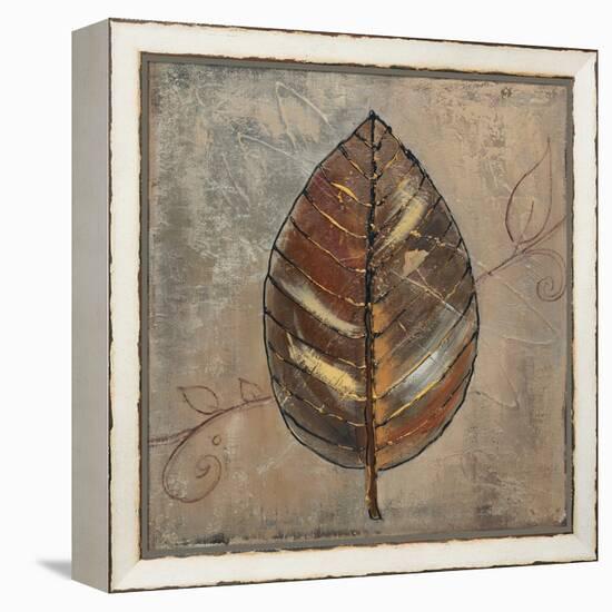 New Leaf VIII (taupe)-Patricia Pinto-Framed Stretched Canvas