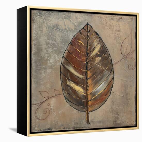 New Leaf VIII (taupe)-Patricia Pinto-Framed Stretched Canvas