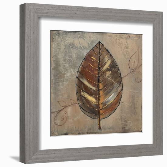 New Leaf VIII (taupe)-Patricia Pinto-Framed Art Print