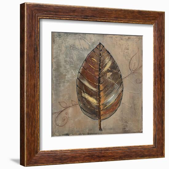 New Leaf VIII (taupe)-Patricia Pinto-Framed Art Print