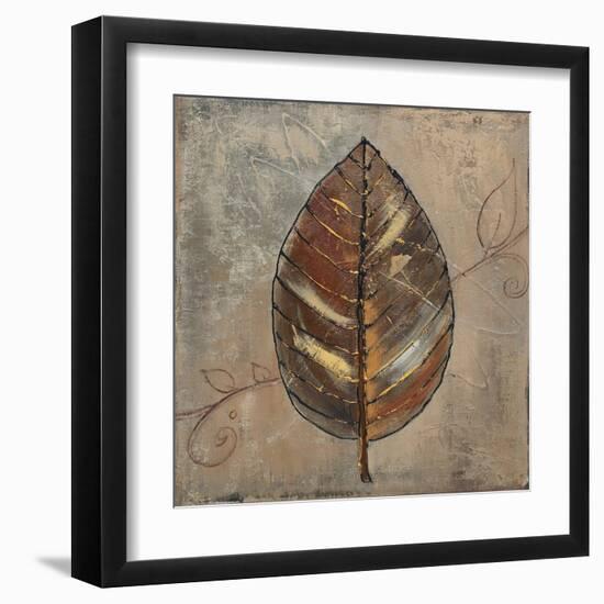 New Leaf VIII (taupe)-Patricia Pinto-Framed Art Print