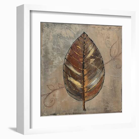 New Leaf VIII (taupe)-Patricia Pinto-Framed Art Print