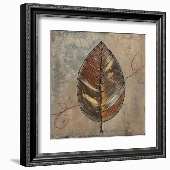 New Leaf VIII (taupe)-Patricia Pinto-Framed Art Print