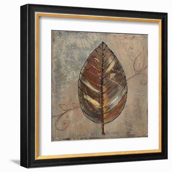 New Leaf VIII (taupe)-Patricia Pinto-Framed Art Print