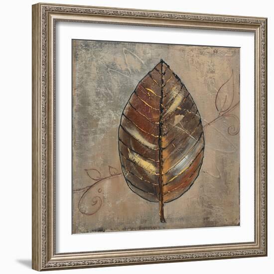 New Leaf VIII (taupe)-Patricia Pinto-Framed Art Print