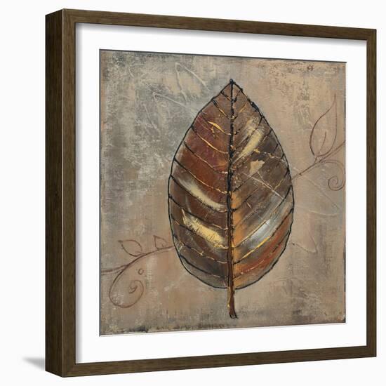 New Leaf VIII (taupe)-Patricia Pinto-Framed Art Print