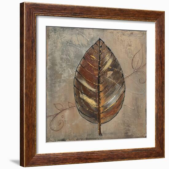 New Leaf VIII (taupe)-Patricia Pinto-Framed Art Print