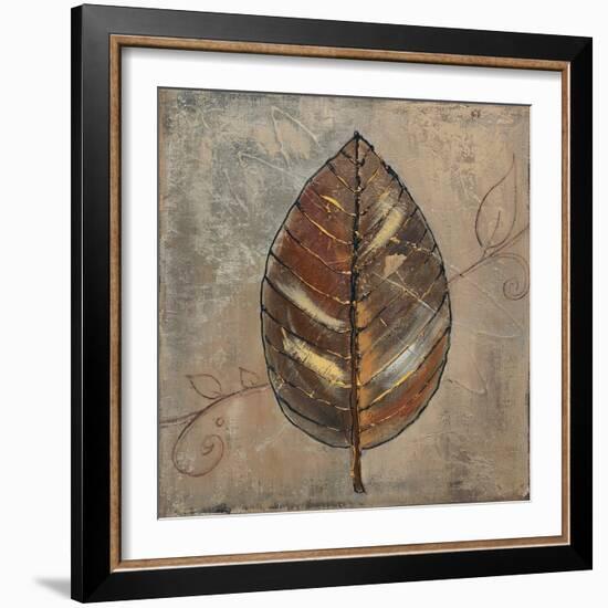 New Leaf VIII (taupe)-Patricia Pinto-Framed Art Print