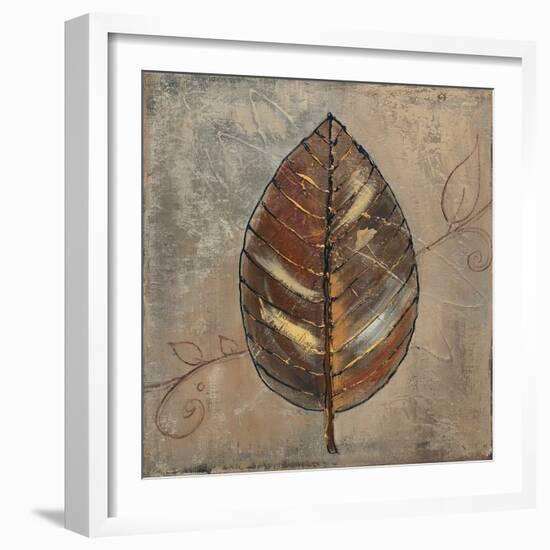 New Leaf VIII (taupe)-Patricia Pinto-Framed Art Print