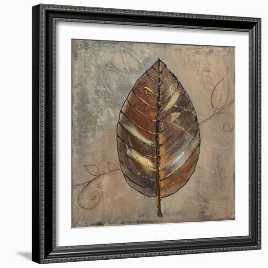 New Leaf VIII (taupe)-Patricia Pinto-Framed Art Print