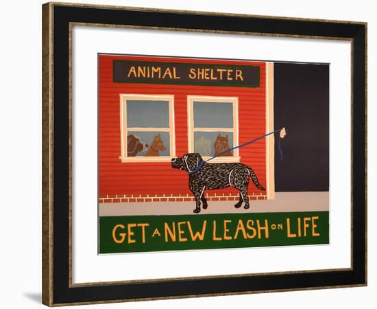 New Leash On Life Animal Shelter-Stephen Huneck-Framed Giclee Print