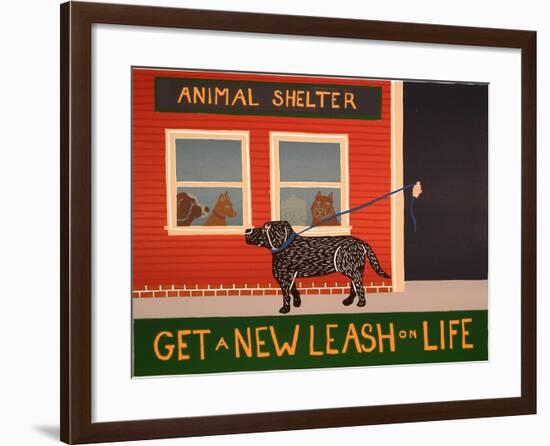 New Leash On Life Animal Shelter-Stephen Huneck-Framed Giclee Print