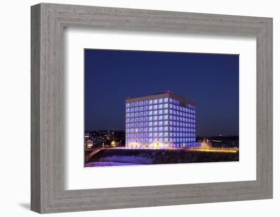 New Library at Mailander Platz Square-Markus Lange-Framed Photographic Print