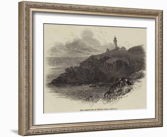 New Lighthouse on Trevose Head, Cornwall-null-Framed Giclee Print