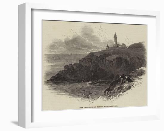 New Lighthouse on Trevose Head, Cornwall-null-Framed Giclee Print