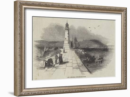 New Lighthouse, Plymouth Breakwater-null-Framed Giclee Print