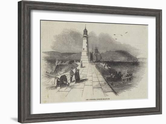 New Lighthouse, Plymouth Breakwater-null-Framed Giclee Print