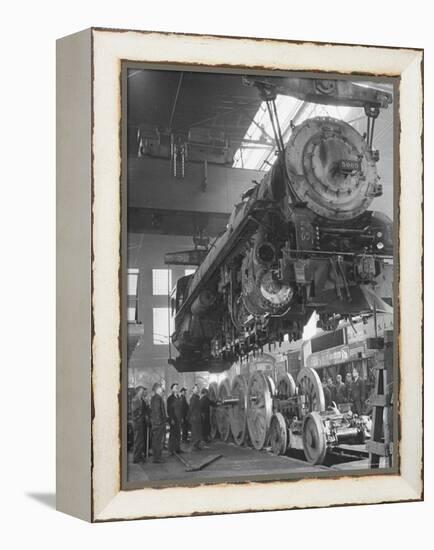 New Locomotives Being Built in Main Shop-Bernard Hoffman-Framed Premier Image Canvas