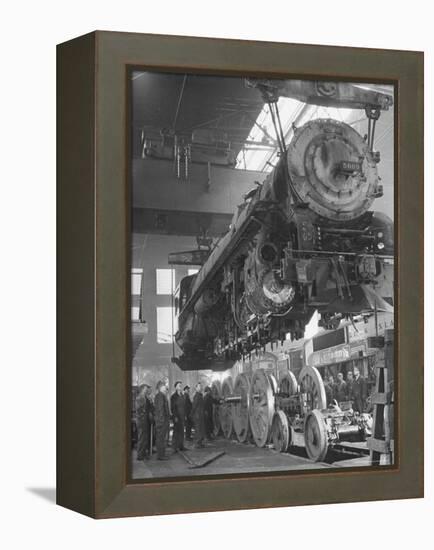 New Locomotives Being Built in Main Shop-Bernard Hoffman-Framed Premier Image Canvas