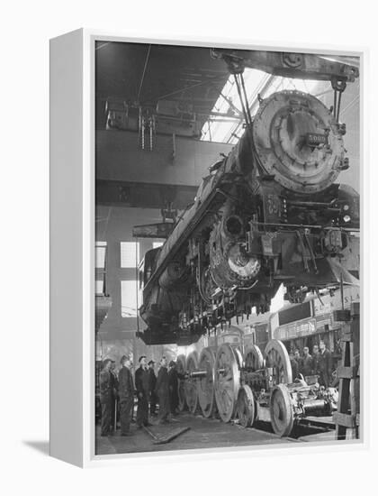 New Locomotives Being Built in Main Shop-Bernard Hoffman-Framed Premier Image Canvas