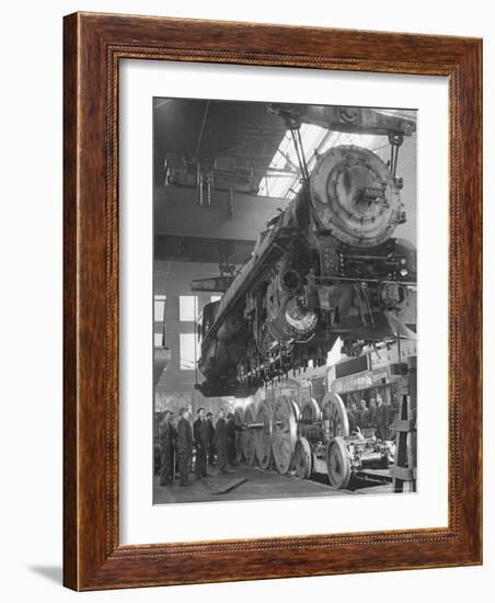 New Locomotives Being Built in Main Shop-Bernard Hoffman-Framed Photographic Print