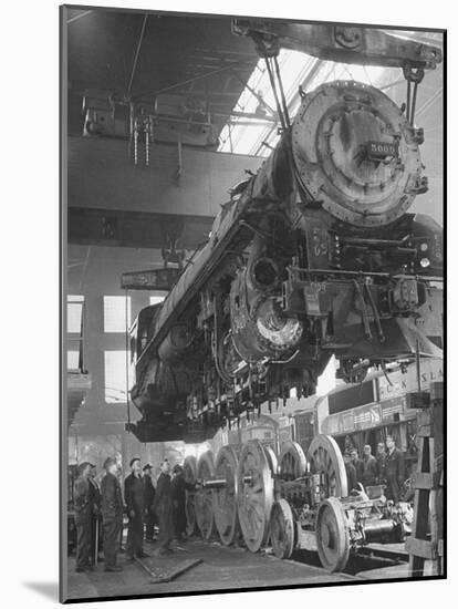 New Locomotives Being Built in Main Shop-Bernard Hoffman-Mounted Photographic Print