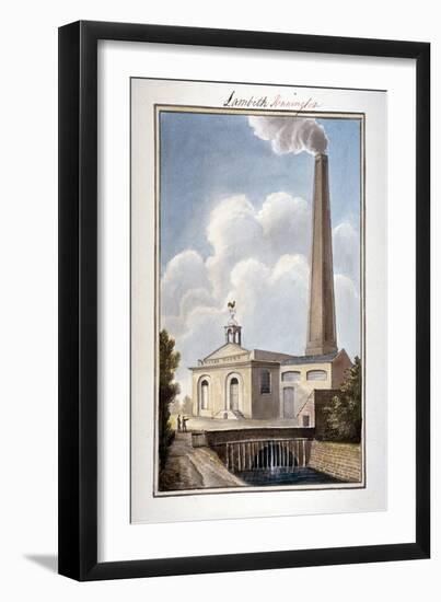 New London Waterworks, Vauxhall, Lambeth, London, 1825-G Yates-Framed Giclee Print