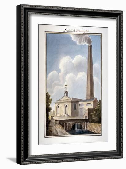 New London Waterworks, Vauxhall, Lambeth, London, 1825-G Yates-Framed Giclee Print