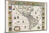 New Map of the Americas-Willem Janszoon Blaeu-Mounted Art Print
