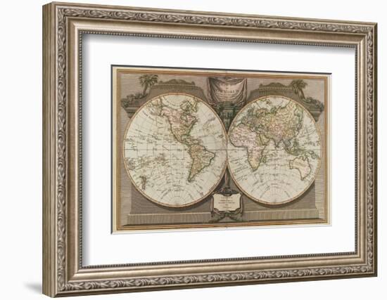 New Map of the World-null-Framed Giclee Print