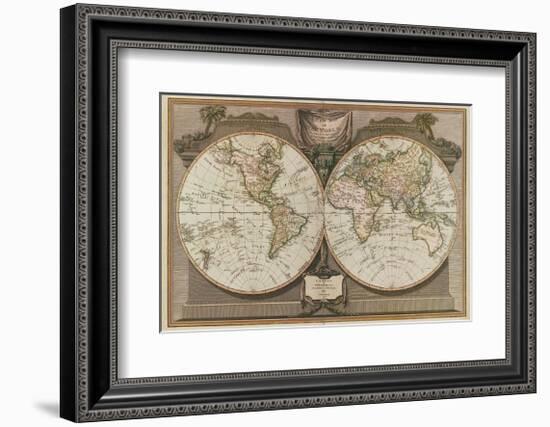 New Map of the World-null-Framed Giclee Print