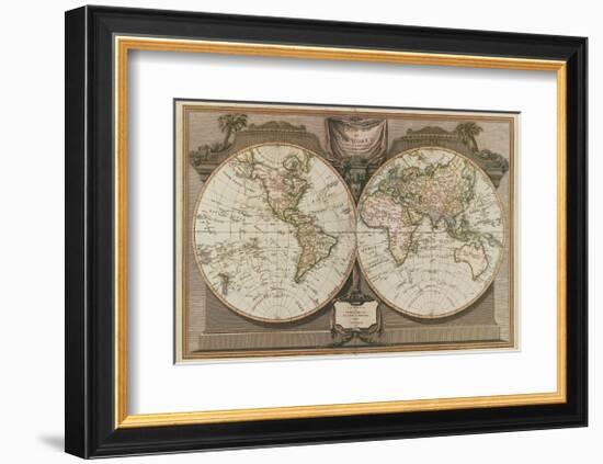 New Map of the World-null-Framed Giclee Print