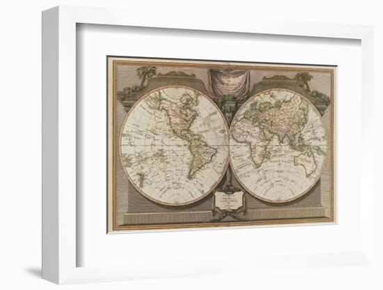 New Map of the World-null-Framed Giclee Print