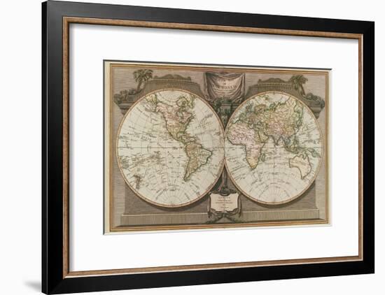 New Map of the World-null-Framed Giclee Print