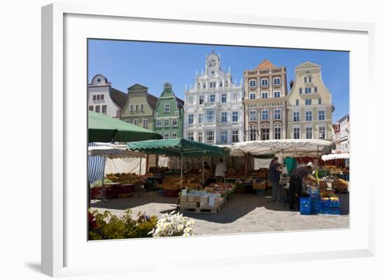 New Market Square, Rostock, Germany-Peter Adams-Framed Photographic Print