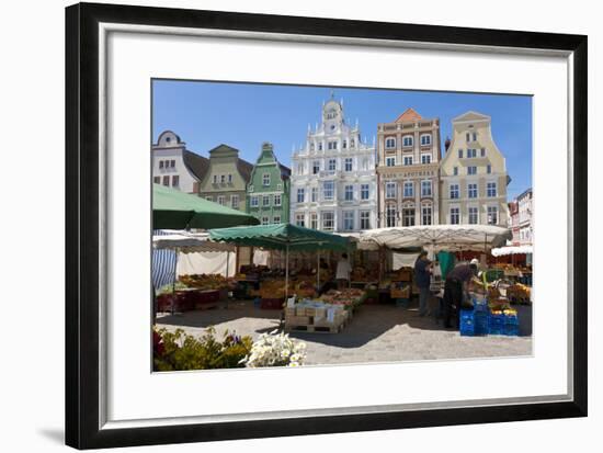 New Market Square, Rostock, Germany-Peter Adams-Framed Photographic Print