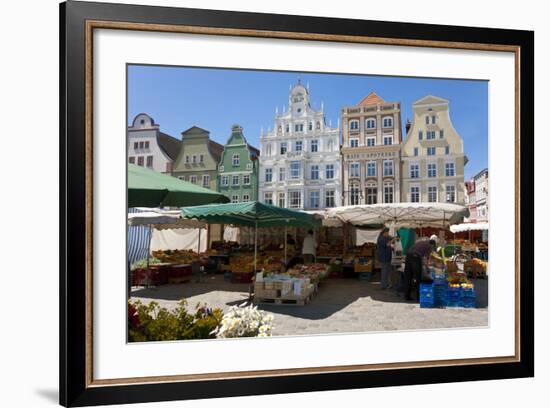 New Market Square, Rostock, Germany-Peter Adams-Framed Photographic Print