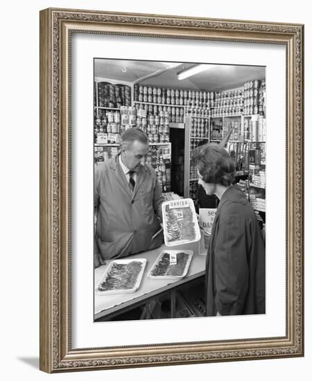 New Metric System of Selling Bacon, Stocksbridge, Sheffield, South Yorkshire, 1966-Michael Walters-Framed Photographic Print