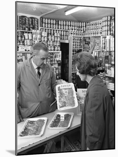 New Metric System of Selling Bacon, Stocksbridge, Sheffield, South Yorkshire, 1966-Michael Walters-Mounted Photographic Print