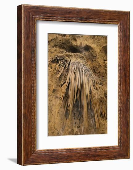 New Mexico, Carlsbad Caverns National Park. Calcite Flowstone in the Big Room-Kevin Oke-Framed Photographic Print