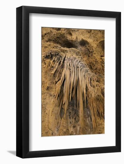 New Mexico, Carlsbad Caverns National Park. Calcite Flowstone in the Big Room-Kevin Oke-Framed Photographic Print