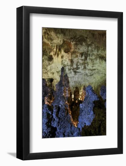 New Mexico, Carlsbad Caverns National Park. Stalagmite in the Fairyland Formation-Kevin Oke-Framed Photographic Print