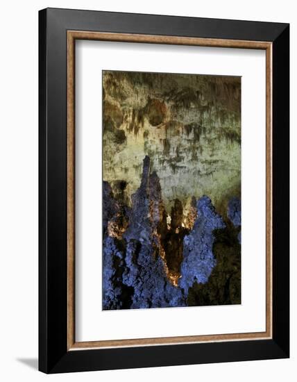 New Mexico, Carlsbad Caverns National Park. Stalagmite in the Fairyland Formation-Kevin Oke-Framed Photographic Print