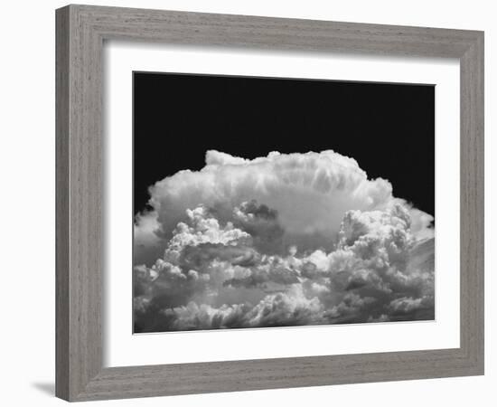 New Mexico Cloud Thunderhead Landscape Abstract in Black and White, New Mexico-Kevin Lange-Framed Photographic Print