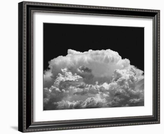 New Mexico Cloud Thunderhead Landscape Abstract in Black and White, New Mexico-Kevin Lange-Framed Photographic Print